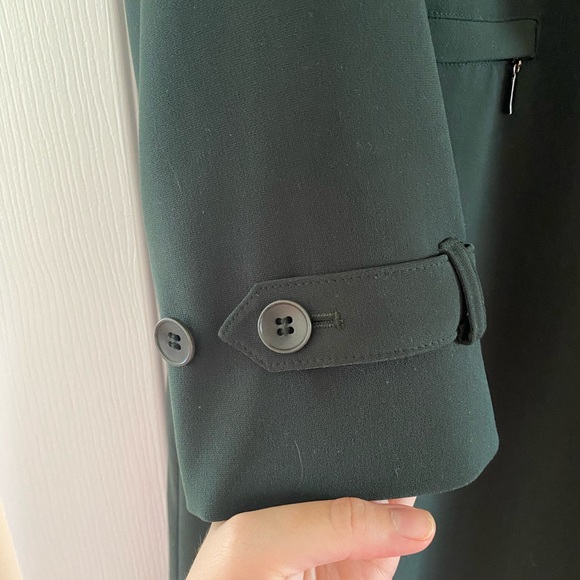 Green Anne Klein Formal Coat with Removable Lining and Hood - Picture 6 of 6